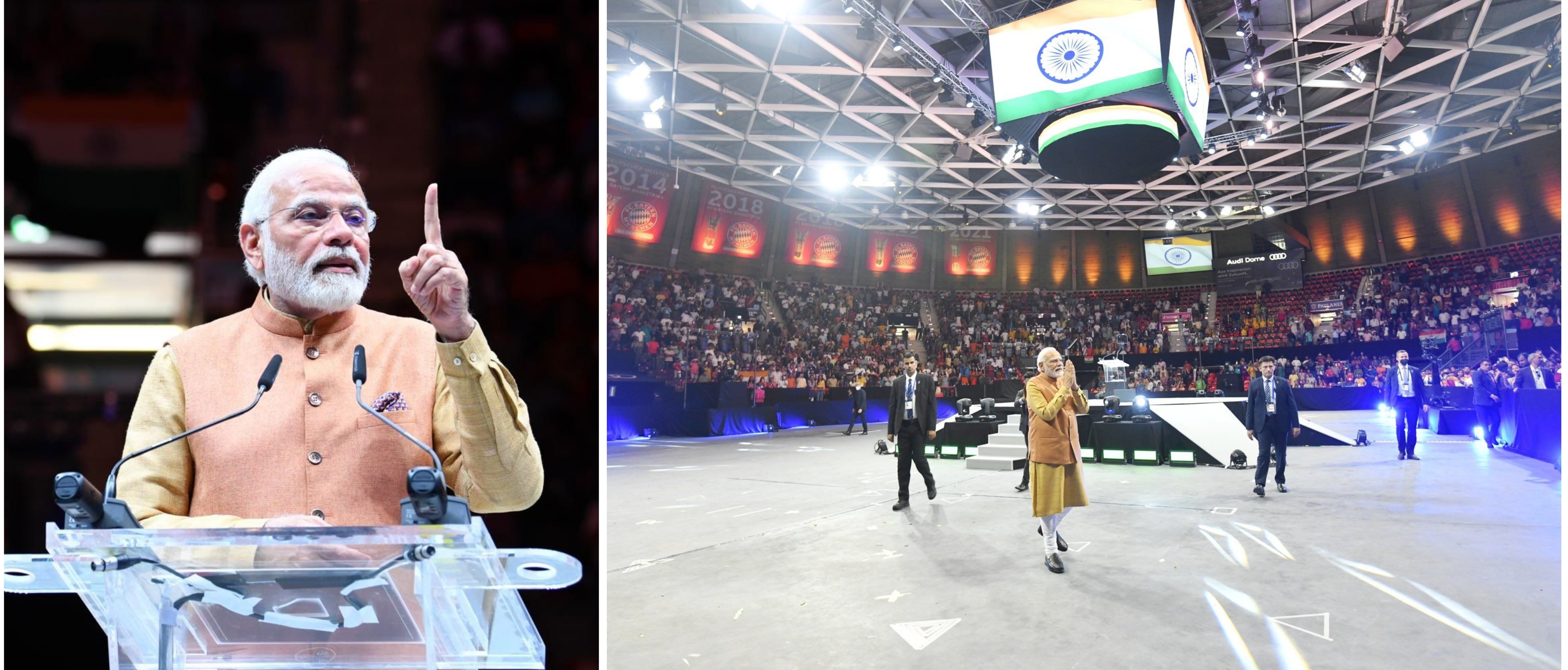  Prime Minister Shri. Narendra Modi addresses the Indian community in Munich.